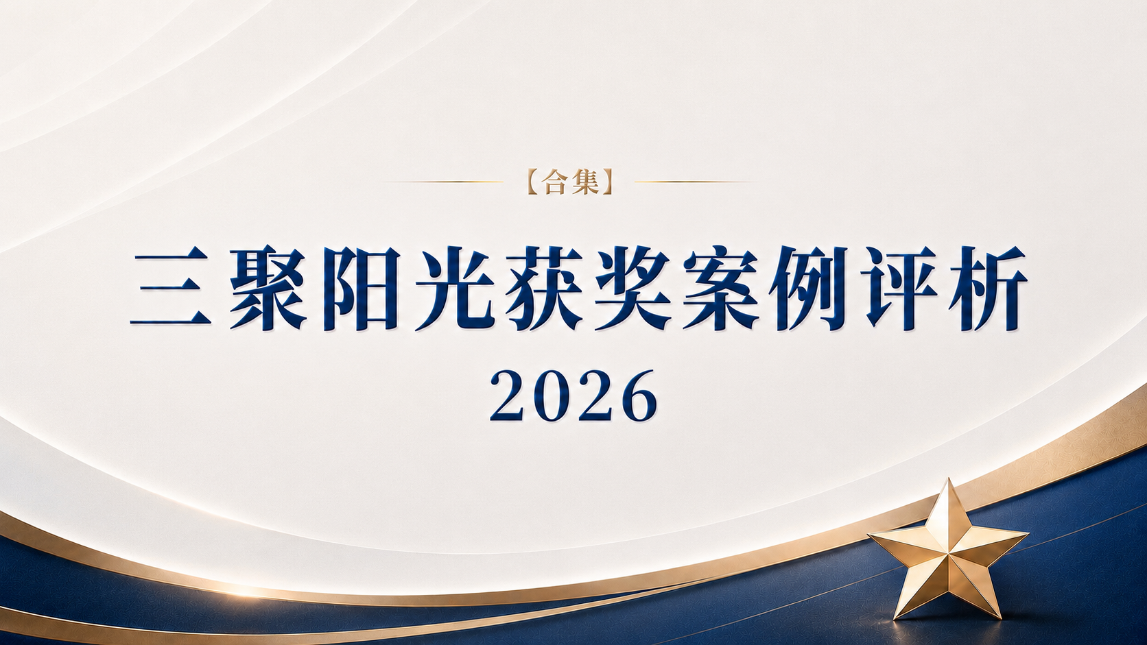 【合集】三聚阳光获奖案例评析（2026）