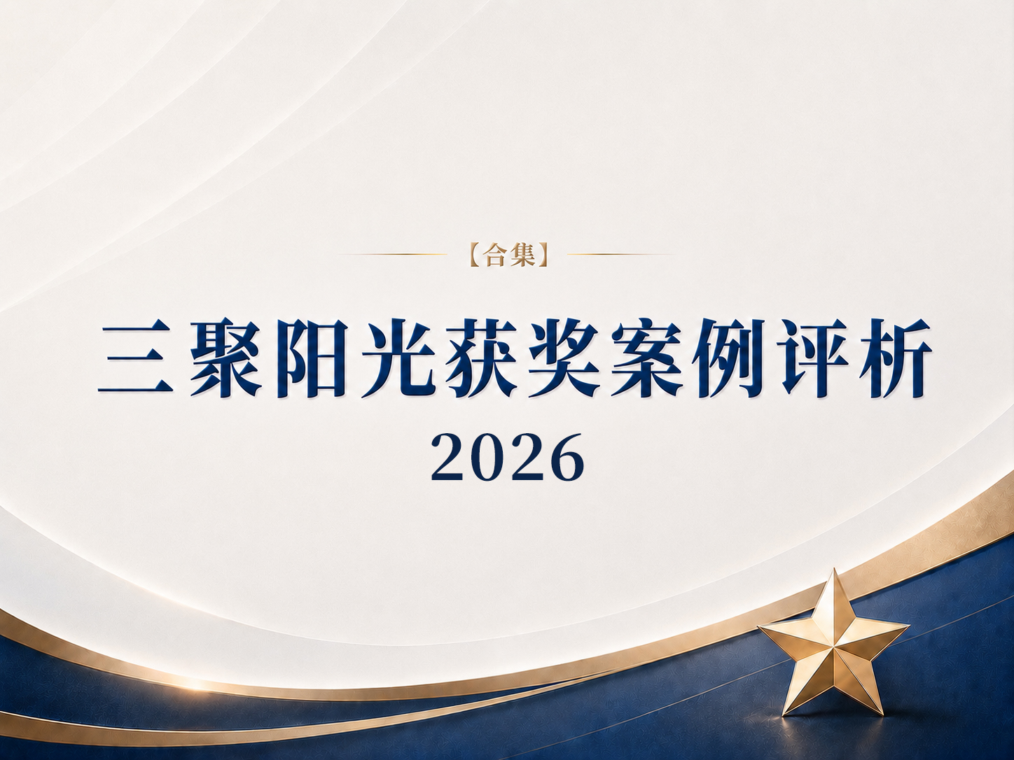 【合集】三聚阳光获奖案例评析（2026）
