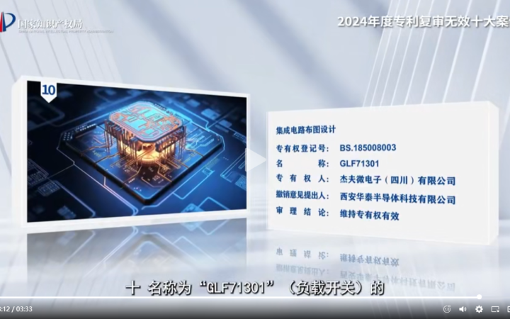 三聚阳光代理案件入选国家知识产权局2024年度专利复审无效十大案件